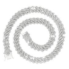 nkjegol cuban chain necklaces silver