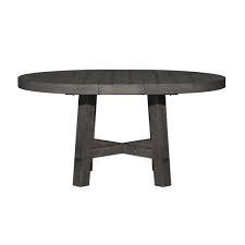 While many farmhouse tables use texture and rustic grey farmhouse dining table: Liberty Modern Farmhouse Dusty Charcoal Round Dining Table