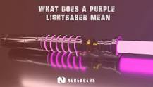 What does a purple lightsaber mean?