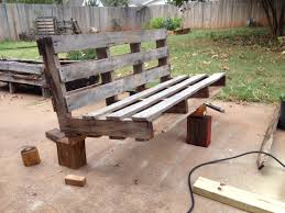 A Pallet Into An Outdoor Patio Bench