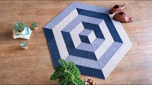 recycled diy floor rug from left over