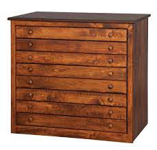 7 drawer flat file cabinet amish