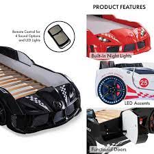 race car bed with led lights idf 7723wh