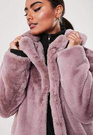 Lilac Super Soft Faux Fur Coat Lilac