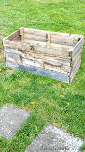 wood pallet diy raised planter box