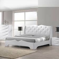 King bed, dresser, mirror & 2 nightstands dimensions: 1pc Off White Lacquer Tufted Platform California King Size Bedroom Furniture Bed Ebay