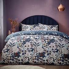 Dusky Blue Midnight Panther Duvet Cover