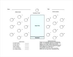 Round Table Seating Chart Free Word Download Template