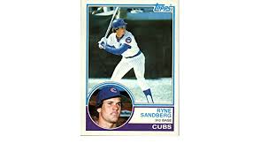 Apr 01, 2020 · the hottest baseball card in the summer of '83 wasn't sandberg, gwynn or boggs. Amazon Com 1983 Topps Baseball Rookie Card 83 Ryne Sandberg Collectibles Fine Art