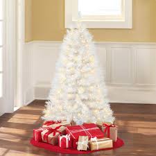 4 Ft Pre Lit Clear White Indiana Spruce Artificial Christmas Tree