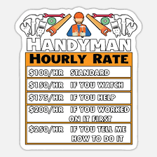 funny handyman hourly rate matching job