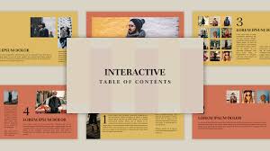 free interactive table of contents template
