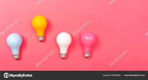 Colored Light Bulbs Stock Photo Melpomene 250798206