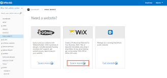 Creating A Wix Site Using Your Microsoft Office 365