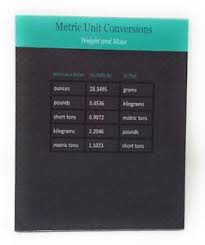 Details About Metric Unit Conversion Weight Mass 4 X 5 In Wooden Magnet Chart For Fridge