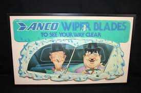 Vintage Framed Anco Wiper Blades Advertising Sign Laurel And
