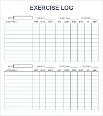 Workout Logs Excel Printable Workout Log Diet Planner Excel