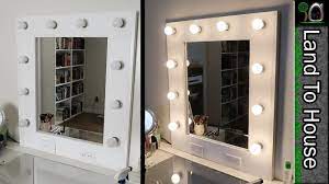 makeup vanity mirror with lights diy