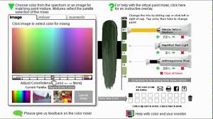 virtual colour mixing tool golden