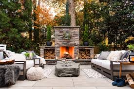 Outdoor Fireplaces That Bring Heat