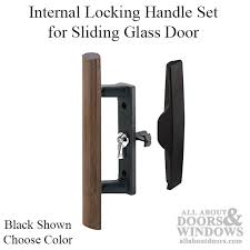 internal locking handle set for sliding