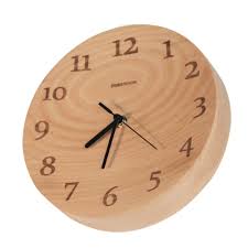 Wooden Wall Clock Solid Beech Digit