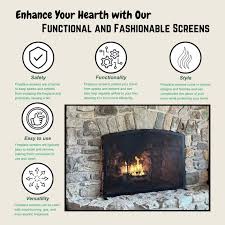 Custom Arched Fireplace Screen Simple
