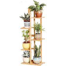 Wood 5 Tier Potted Plant Stand Shelf