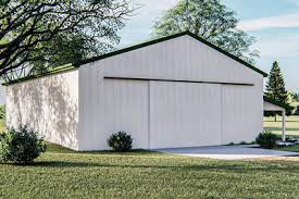 barrier free pole barn garage with 12