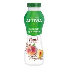 activia supports gut health peach