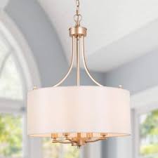 Lnc Modern 4 Light Gold Chandelier With