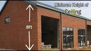 minimum height of ceiling for