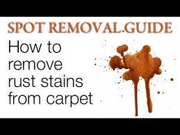 how to get rust out of carpet spot