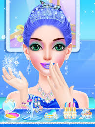 blue princess makeover games makeup