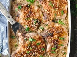 country pork chop and rice bake the