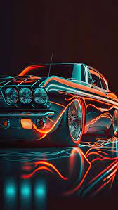 clic muscle car neon iphone