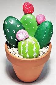 Painted Rock Cactus Garden Craft Woo