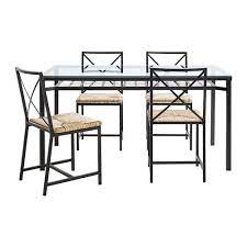 Ikea Table And 4 Chairs Black Glass
