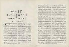 self respect joan didion s 1961 essay
