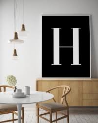 H Wall Decor Letter H Wall Art