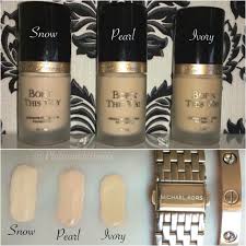 Too Faced Born This Way Foundation Swatches Shades Snow