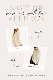 save or splurge amazon sweater dress