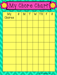 Weekly Chore Chart For Your Planner