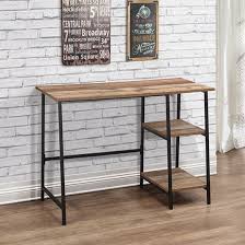 The rustic, industrial acme bob desk is a timeless style, perfect for any living room, office, bedroom, or den. Coruna Wooden Computer Desk In Rustic And Metal Frame 119 95 Go Furniture Co Uk