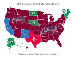 Twitter Map Showing Who Each State Is Rooting For In Nba