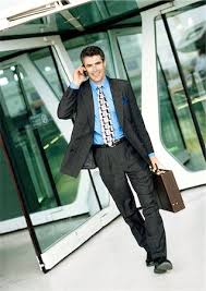 Person Walking Into A Glass Door Stock