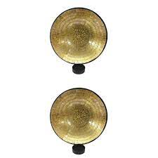 gold metal wall sconce set of 2 re