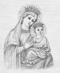— isn't hard to learn. Beautiful Pencil Drawing Illustration For Easter The Holy Virgin Stock Photo Picture And Royalty Free Image Image 79781118