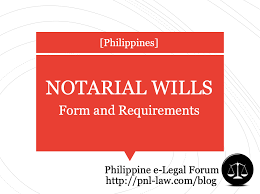 notarial wills form and requirements