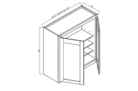 W3642 Brandy 2 Doors Wall Cabinets 12